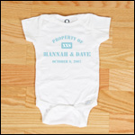 "Right Where Baby Belongs" Personalized Bodysuit