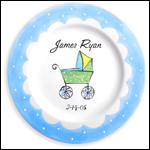 Baby Carriage (Boy) Birth Plate