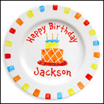 Birthday Cake Personalized Plate - Boy