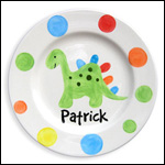 Dino-Dots Personalized Plate