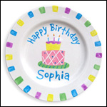 Birthday Cake Personalized Plate - Girl