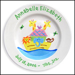 Noahs Ark Personalized Plate - Girl
